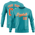 Custom Aqua Classic Style Personalized Uniform Pullover Hoodie | BuyFootballJersey