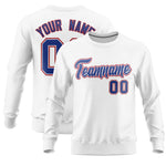 Custom White Classic Style Personalized Uniform Pullover Hoodie | BuyFootballJersey