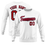 Custom White Classic Style Personalized Uniform Pullover Hoodie | BuyFootballJersey
