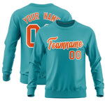 Custom Aqua Classic Style Personalized Uniform Pullover Hoodie | BuyFootballJersey