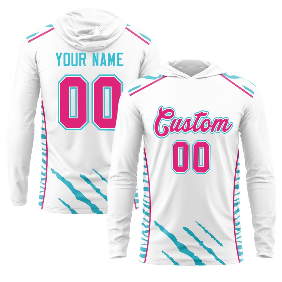 Custom White Basketball Shooting Shirt Performance Training Lightweight Hoodie | BuyFootballJersey