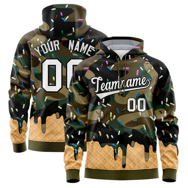 Custom American Flag Graffiti Pattern Fashion Hoodie Athletic Pullover Sweatshirt | BuyFootballJersey