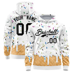 Custom White Graffiti Pattern Fashion Hoodie Athletic Pullover Sweatshirt | BuyFootballJersey