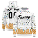 Custom White Graffiti Pattern Fashion Hoodie Athletic Pullover Sweatshirt | BuyFootballJersey