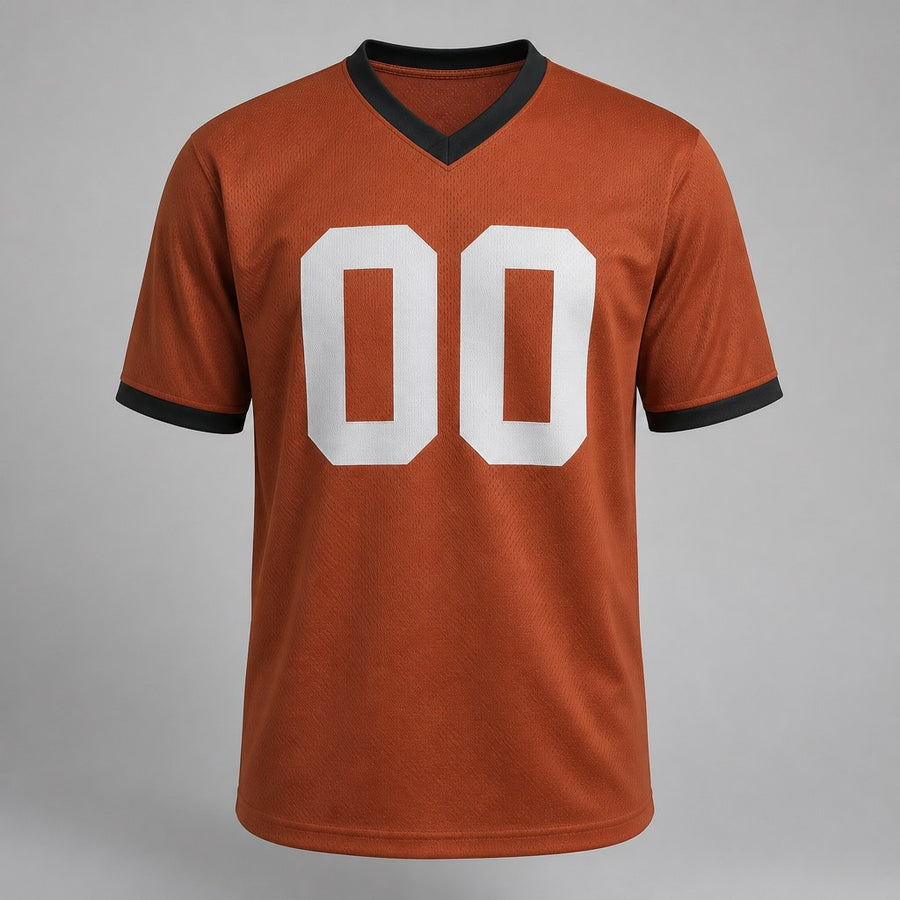 Unofficial Custom Mesh Fan Jersey – Rust / Charcoal – Personalized Name, Number & Logo – Not Licensed
