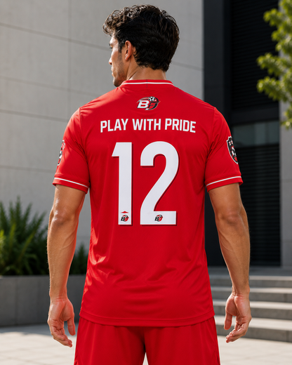 Premium Red Football Jersey for Men - BuyFootballJersey