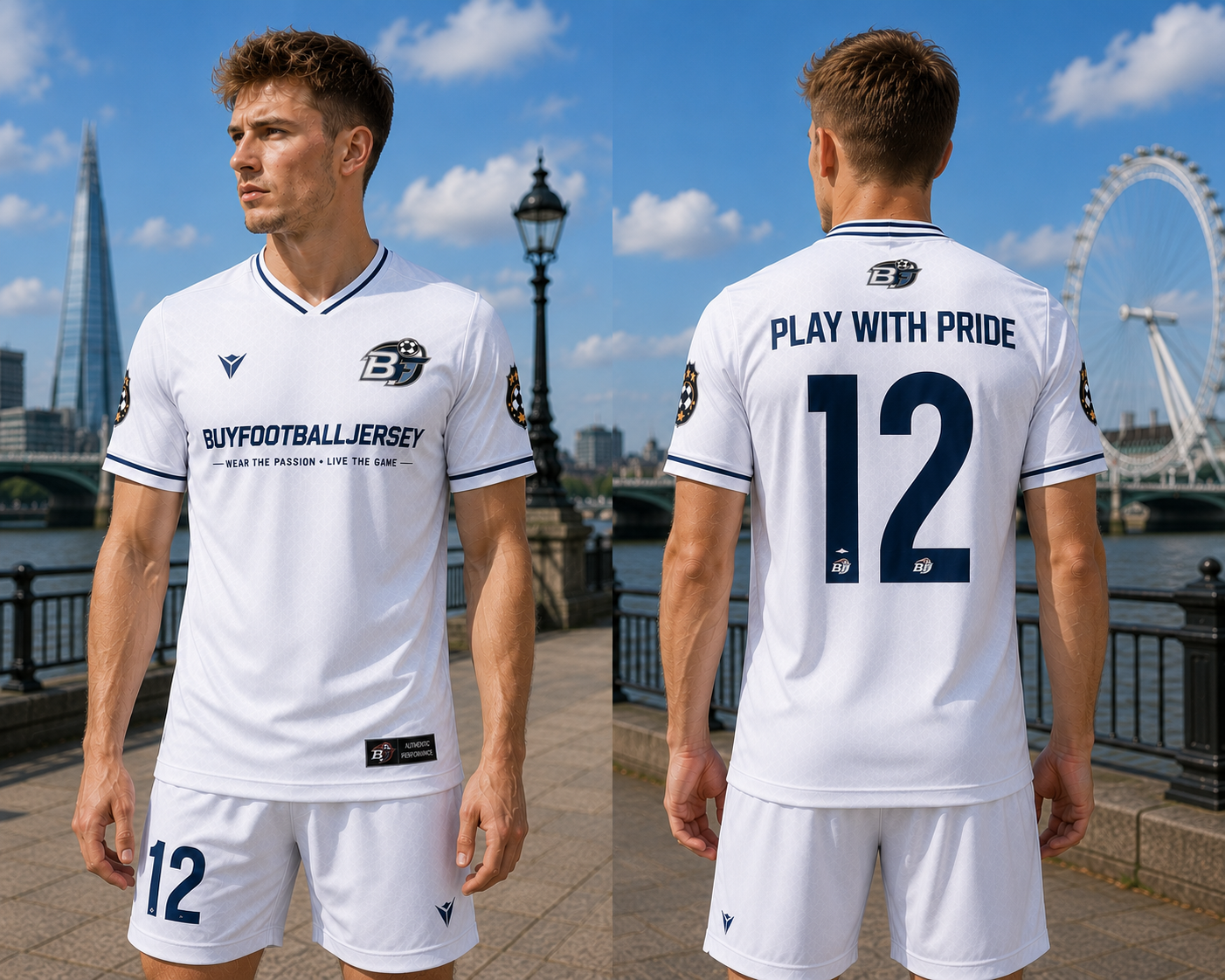 Premium White Football Jersey for Men - BuyFootballJersey