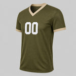 Unofficial Custom Mesh Fan Jersey – Olive / Sand – Personalized Name, Number & Logo – Not Licensed