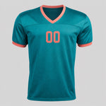 Unofficial Custom Mesh Fan Jersey – Teal / Coral – Personalized Name, Number & Logo – Not Licensed