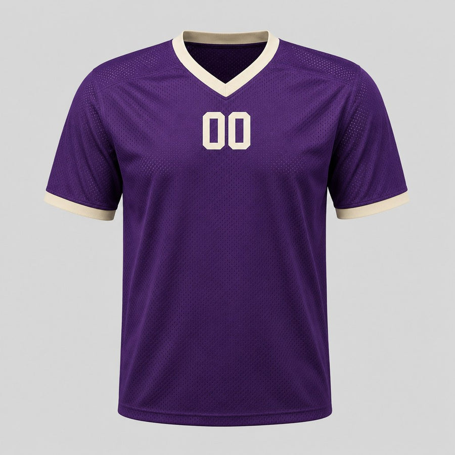 Unofficial Custom Mesh Fan Jersey – Plum / Cream – Personalized Name, Number & Logo – Not Licensed