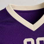 Unofficial Custom Mesh Fan Jersey – Plum / Cream – Personalized Name, Number & Logo – Not Licensed