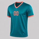 Unofficial Custom Mesh Fan Jersey – Teal / Coral – Personalized Name, Number & Logo – Not Licensed
